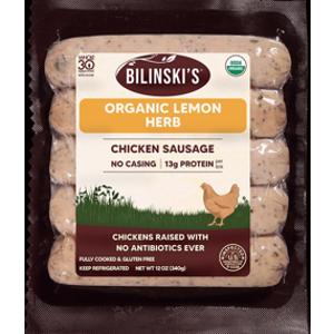 Bilinski's Organic Lemon Herb Chicken Sausage