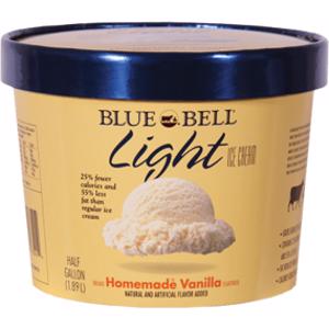 Blue Bell Light Homemade Vanilla Ice Cream