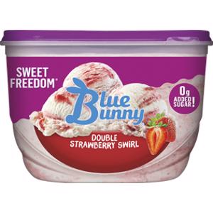 Blue Bunny Sweet Freedom Double Strawberry Swirl Ice Cream