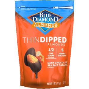 Blue Diamond Dark Chocolate Sea Salt Caramel Thin Dipped Almonds