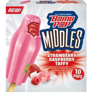 Bomb Pop Middles Strawberry Raspberry Taffy Ice Pops