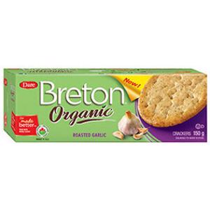 Breton Organic Roasted Garlic Crackers