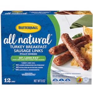 Butterball All Natural Fully Cooked Turkey Breakfast Sausage Links