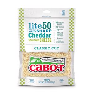 Cabot Lite50 Sharp Shredded Cheddar Cheese