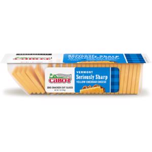 Cabot Seriously Sharp Yellow Cheddar Cheese Cracker Cut