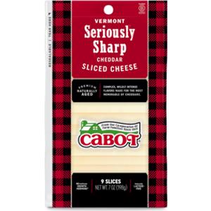 Cabot Sliced Seriously Sharp Cheddar Cheese