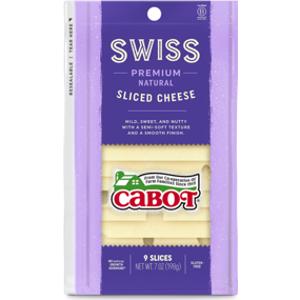 Cabot Sliced Swiss Cheese