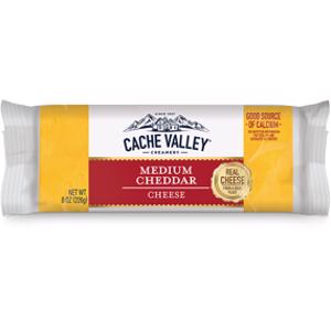 Cache Valley Medium Cheddar Cheese Block
