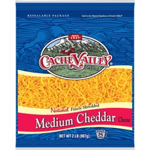 Cache Valley Shredded Medium Cheddar Cheese