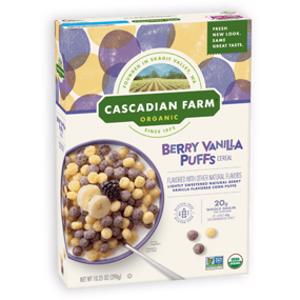 Cascadian Farm Organic Berry Vanilla Puffs Cereal