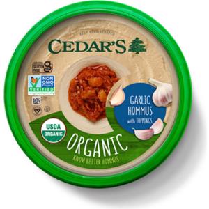 Cedar's Organic Garlic Hommus w/ Toppings