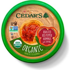 Cedar's Organic Roasted Red Pepper Hommus w/ Toppings