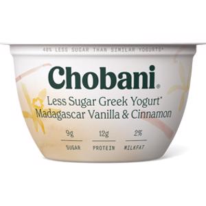 Chobani Less Sugar Madagascar Vanilla & Cinnamon Greek Yogurt