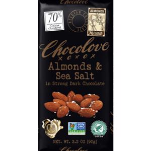 Chocolove Almonds & Sea Salt Strong Dark Chocolate Bar