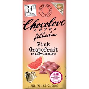 Chocolove Pink Grapefruit Ruby Chocolate Bar