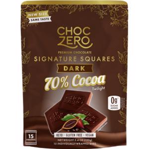 ChocZero 70% Cocoa Dark Chocolate Squares