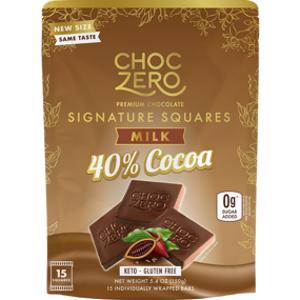 ChocZero 40% Cocoa Milk Chocolate Squares