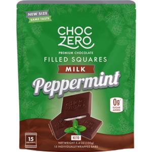 ChocZero Peppermint Filled Milk Chocolate Squares