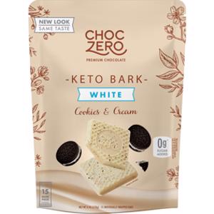 ChocZero White Chocolate Cookies & Cream Keto Bark