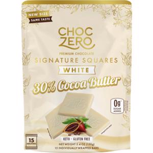 ChocZero 30% Cacao Butter White Chocolate Squares