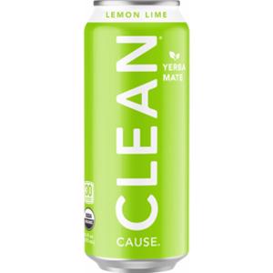Clean Cause Lemon Lime Organic Sparkling Yerba Mate