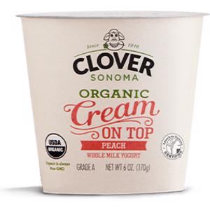 Clover Sonoma Organic Cream On Top Peach Yogurt