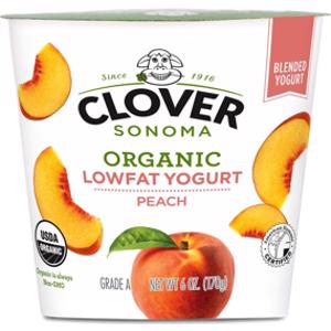 Clover Sonoma Organic Lowfat Peach Yogurt