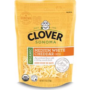 Clover Sonoma Organic Medium White Cheddar Shredded Cheese