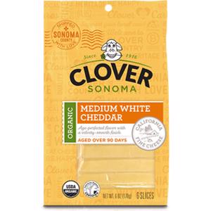 Clover Sonoma Organic Medium White Cheddar Sliced Cheese