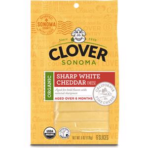 Clover Sonoma Organic Sharp White Cheddar Sliced Cheese