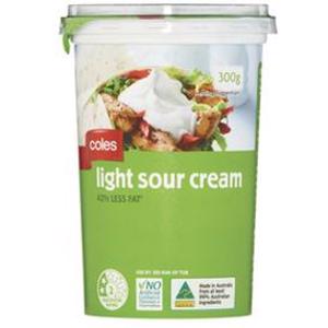 Coles Light Sour Cream