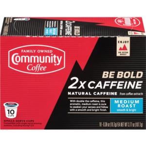 Community Coffee Be Bold 2x Caffeine Coffee Pods