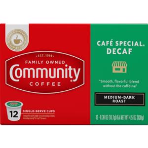 Community Coffee Cafe Special Decaf Coffee Pods