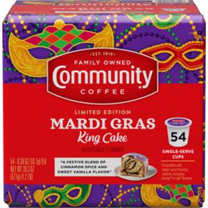 Community Coffee Mardi Gras King Cake Coffee Pods