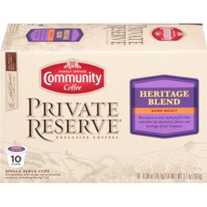 Community Coffee Private Reserve Heritage Blend Coffee Pods
