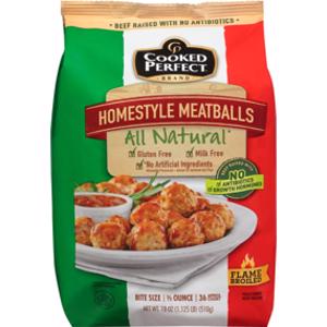 Cooked Perfect All Natural Homestyle Meatballs