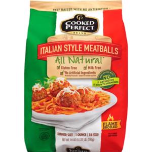 Cooked Perfect All Natural Italian Style Meatballs