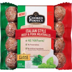 Cooked Perfect Italian Style Beef & Pork Meatballs