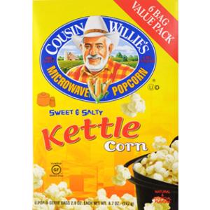 Cousin Willie's Microwaveable Sweet & Salty Kettle Corn