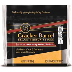 Cracker Barrel Extra Sharp Yellow Cheddar Slices