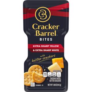 Cracker Barrel Extra Sharp Yellow & White Bites w/ Butter Crackers