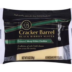 Cracker Barrel Sharp White Cheddar Cheese Slices