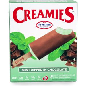 Creamies Mint Chocolate Dipped Ice Cream Bar