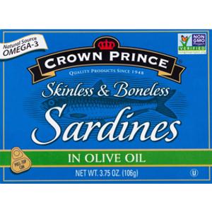 Crown Prince Skinless & Boneless Sardines in Olive Oil