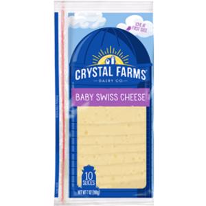 Crystal Farms Baby Swiss Cheese Slices