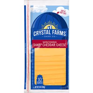 Crystal Farms Sharp Cheddar Cheese Slices