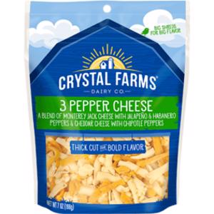 Crystal Farms Shredded 3 Pepper Cheese Blend