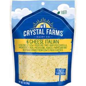 Crystal Farms Shredded 6 Cheese Italian Blend