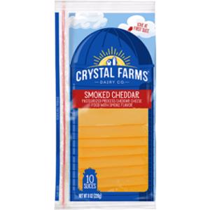 Crystal Farms Smoked Cheddar Cheese Slices