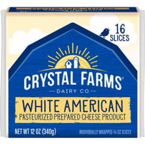Crystal Farms White American Cheese Slices